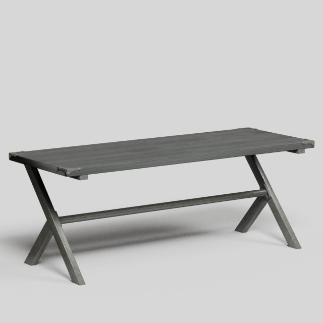 Coffee Table gray 3D Model