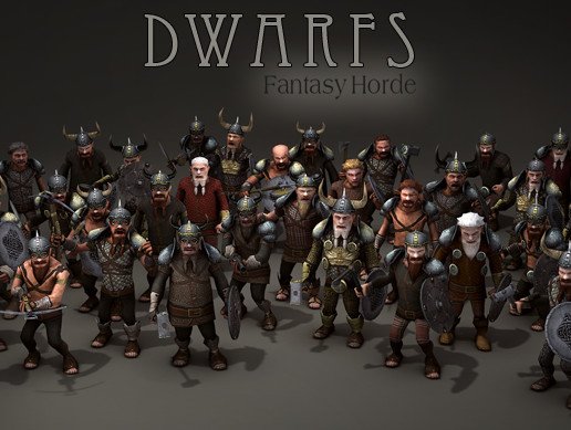 8 pack horde and human 3D Model