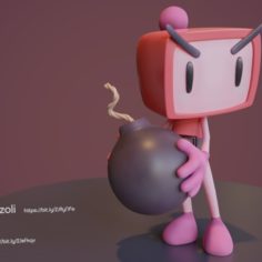 Bomberman						 Free 3D Model