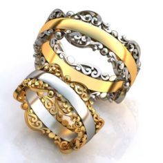 Wedding rings 1995 3D Model