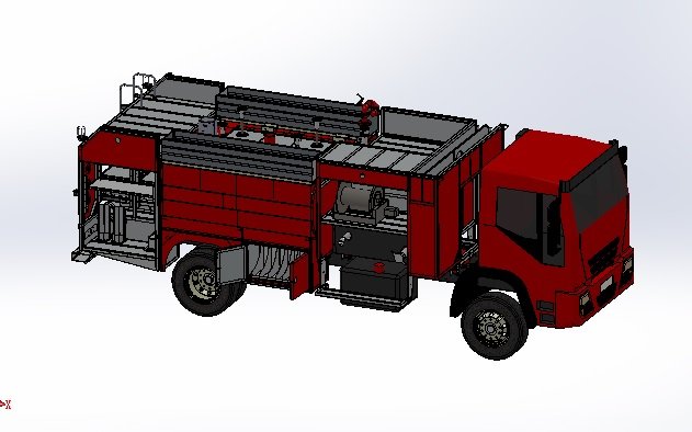 Fire truck full set model 3D Model