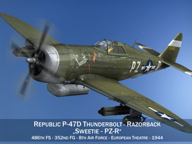 Republic P-47D Thunderbolt – Sweetie – PZ-R 3D Model