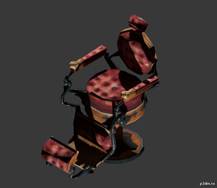 Barber Shop Chair 3D Model
