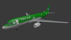 Airbus A-320 low-poly 3D Model