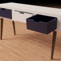 Wooden Table						 Free 3D Model