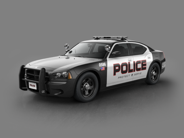 Dodge Charger Police Car US 3D Model