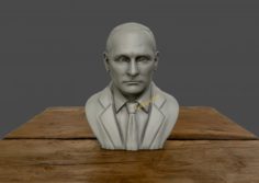 3D Sculpture of Vladimir Putin 3D printable model 3D print model 3D Model