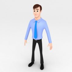 Office Man Character 3D Model