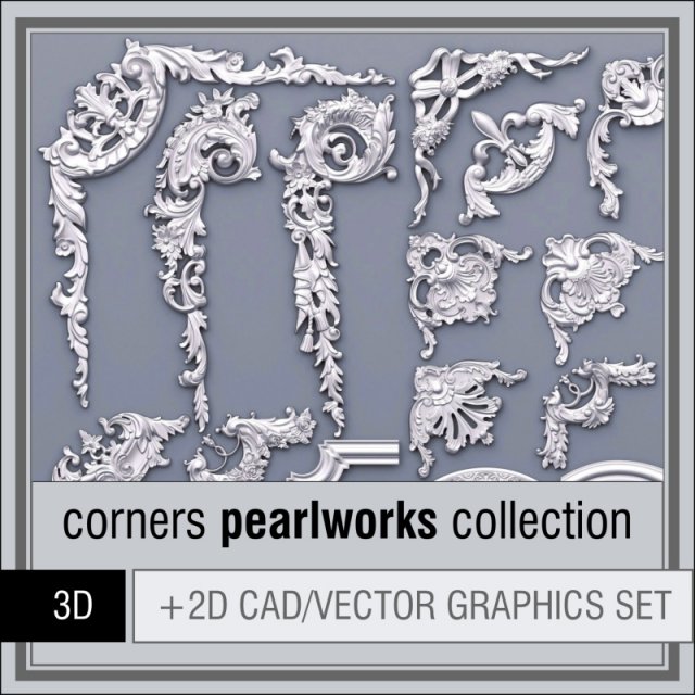 1DPearlworks Corners collection 3D Model
