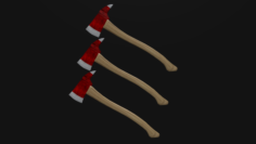 Fire axe low poly game ready trap money bentley 3D Model