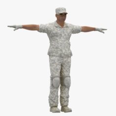 Male 01 Rigged T-Pose Lowpoly 3D Model
