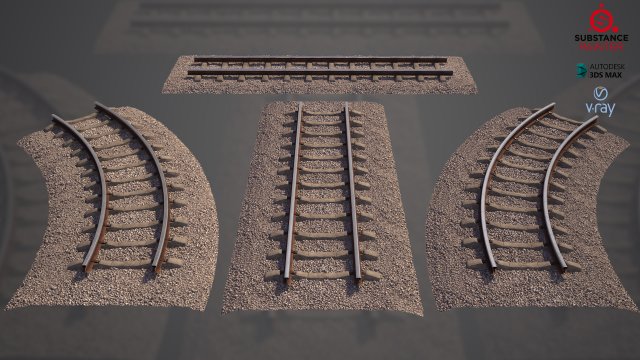 Modular Railway 3D Model