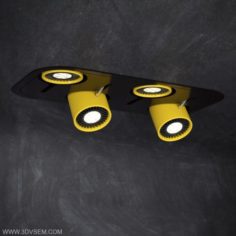 Yellow Ceiling Lamp 3D Model