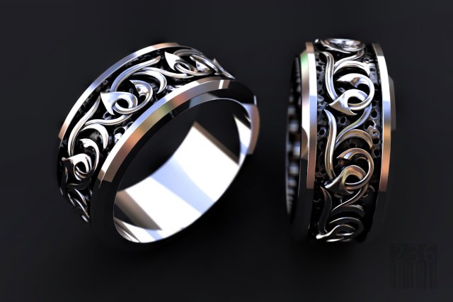 Ring with patterns 3D Model