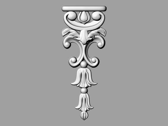 Carved Decor 01 3D Model