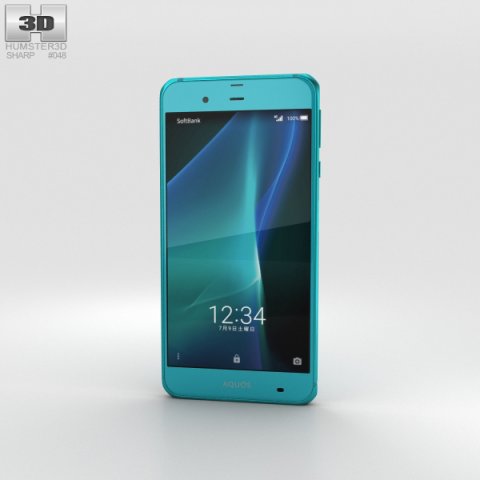 Sharp Aquos Xx3 Green 3D Model