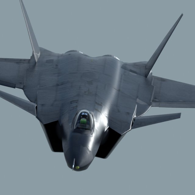 Chinese Air Force Chengdu J-20 Stealth Fighter 3D Model