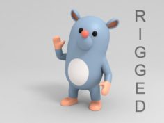 Rigged Rat Character model 3D Model