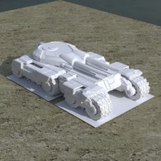 Tank with animation 3D Model