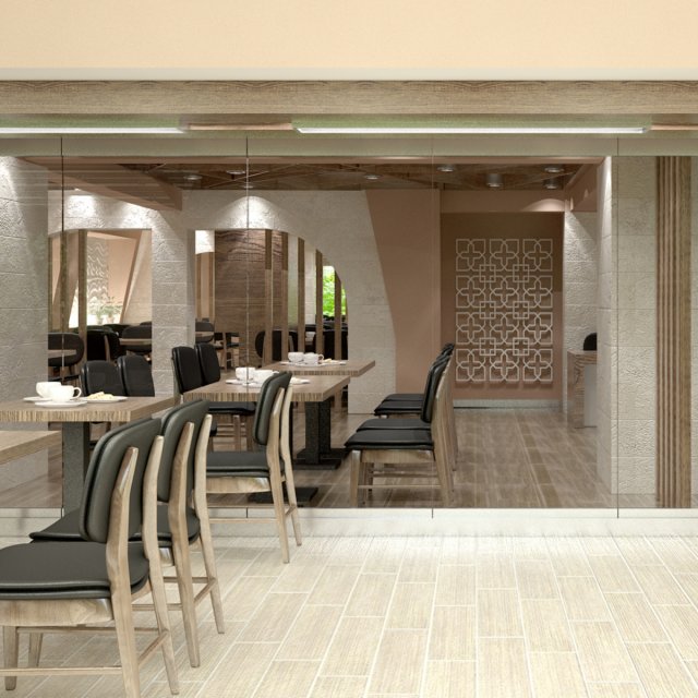 Restaurant Interior 05 3D Model