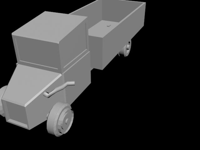 Low poly model of the truck 3D Model