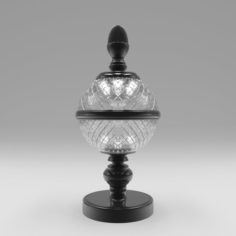 Glass and metal vase 3D Model