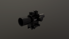 M6 4 X 25 Sniper Scope 3D Model