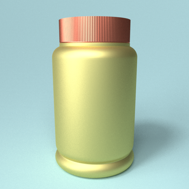Capsules Bottle 3D Model