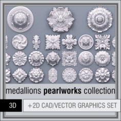 Pearlworks Medallions collection 3D Model