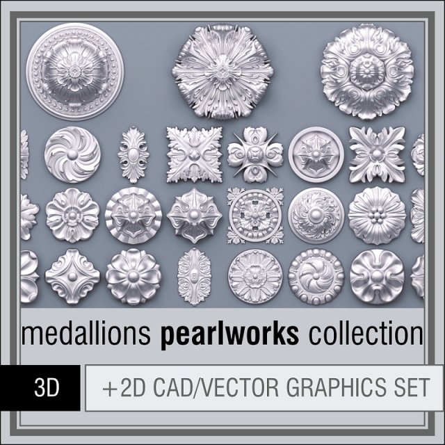 Pearlworks Medallions collection 3D Model