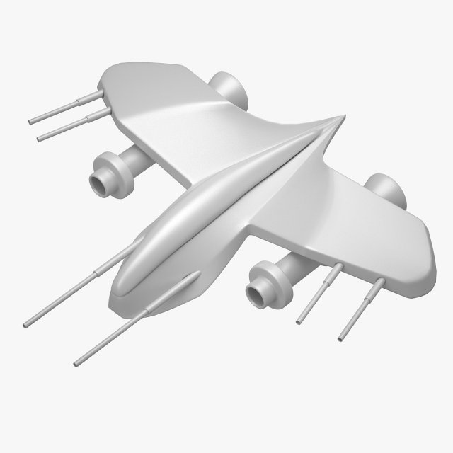 Spaceship 3D Print 3D Model