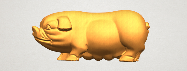 Pig 01 Female 3D Model