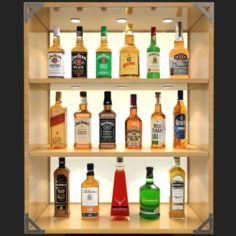 Whiskey Bar Set 3D Model