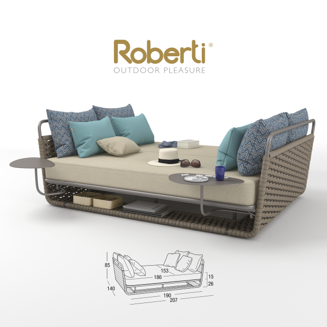 Roberti Portofino DAY BEDS small 3D Model