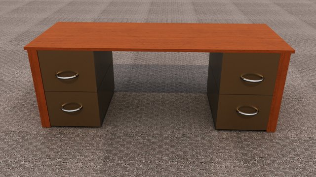 An office desk 3D Model