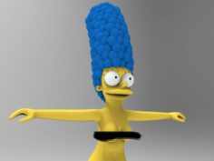 Marge Simpson Nude Model 3D Model
