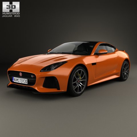 Jaguar F-Type SVR Coupe 2016 3D Model