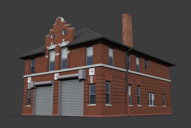 Fire Department Building 3D Model