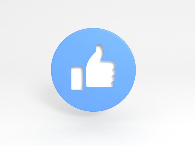 Facebook like 3D Model