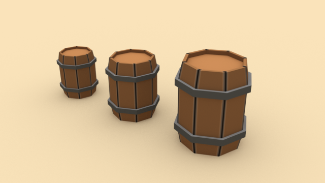 Wooden Barrel – ED 1 3D Model