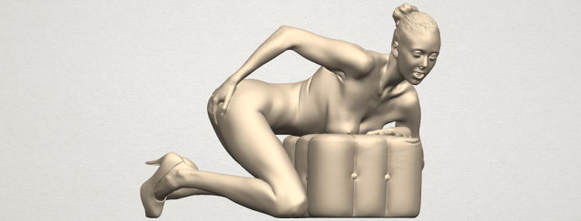 Naked Girl B01 3D Model