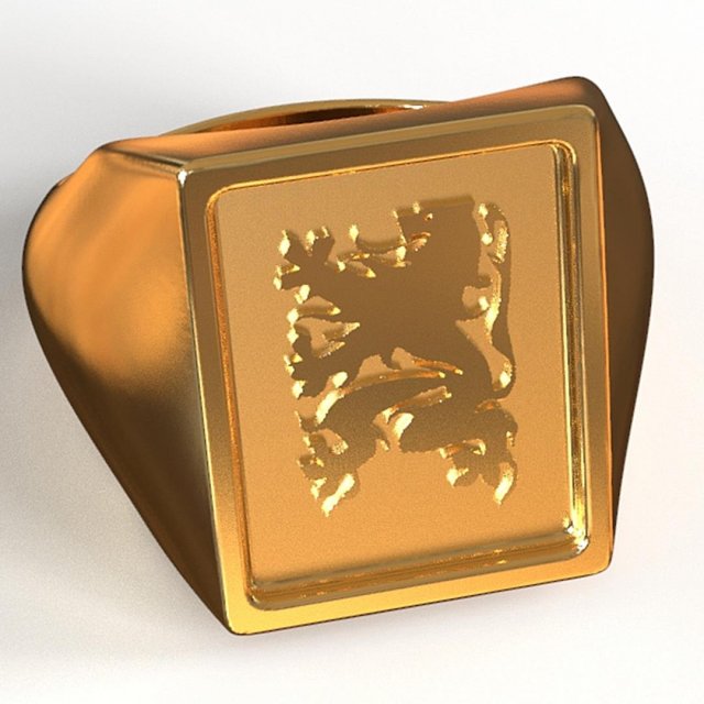 Flanders Lion ring 3D Model