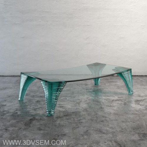 Glass Coffee Table 3D Model