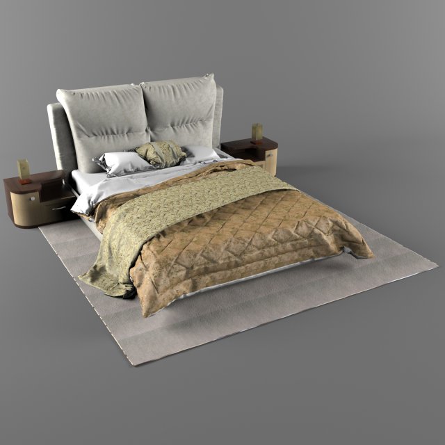 Double bed 3D Model