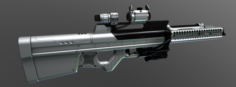 Futuristic Laser Rifle 3D Model
