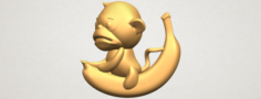 Monkey and Banana 3D Model