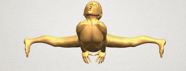 Naked Girl 20 open leg 3D Model