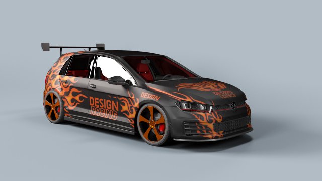 Racing car golf gti 2014 3D Model