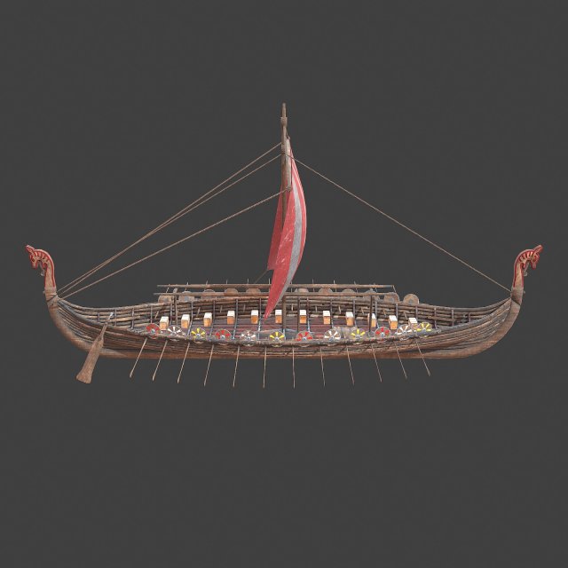 Medieval ship 3D Model