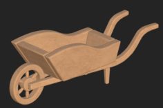 Cartoon wooden cart 3D Model